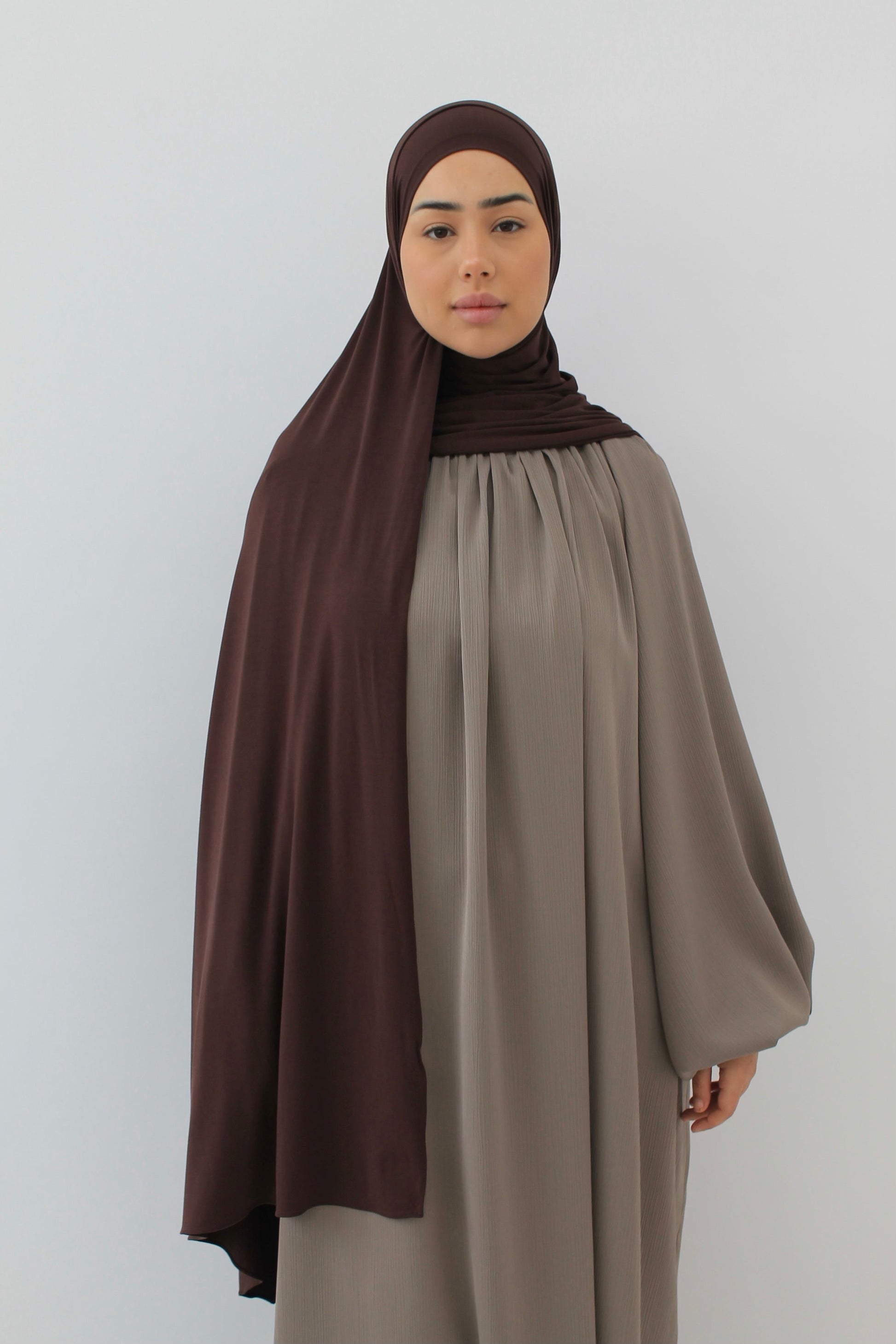 HIJAB JERSEY BAMBOO Marron