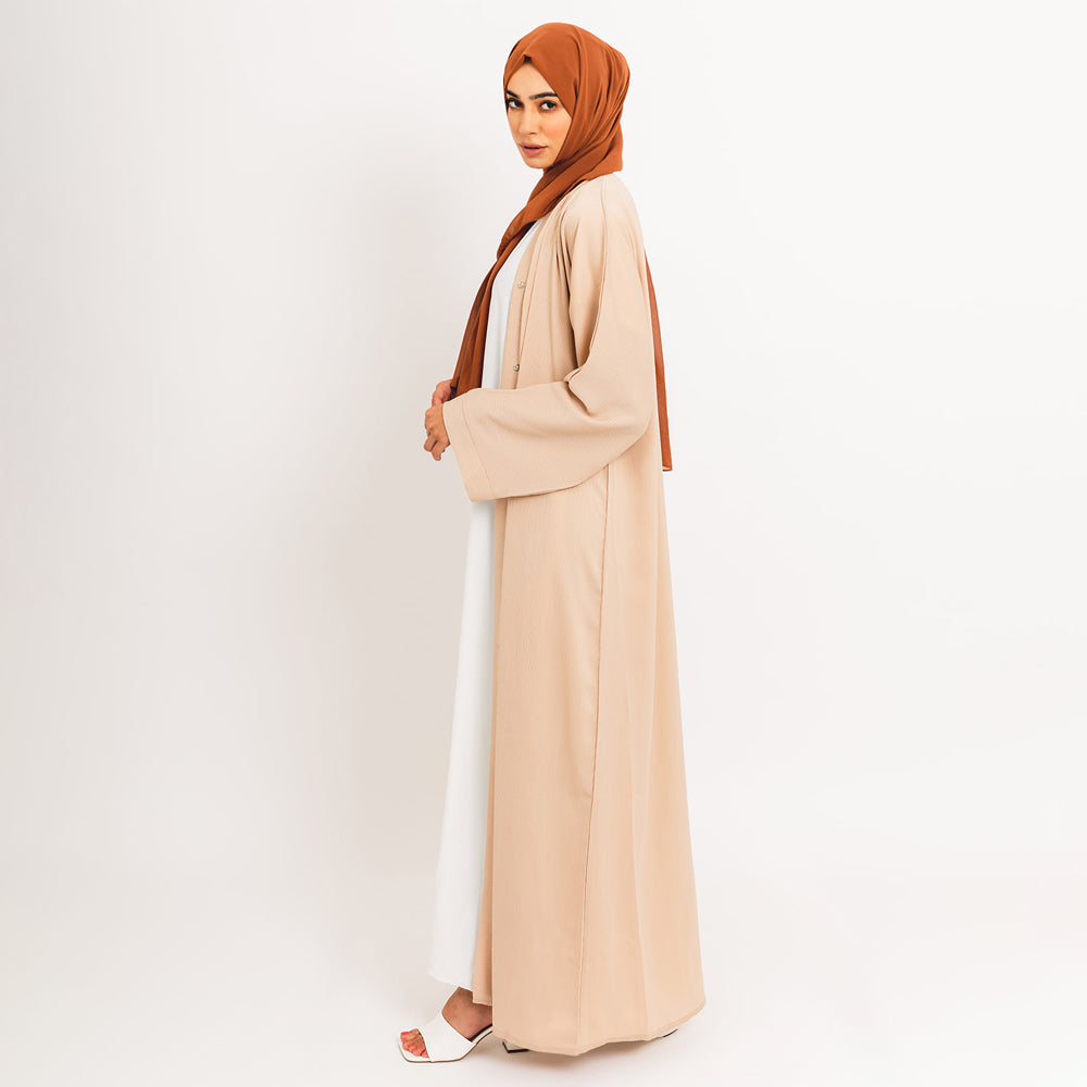 Abaya ouverte essentielle crème