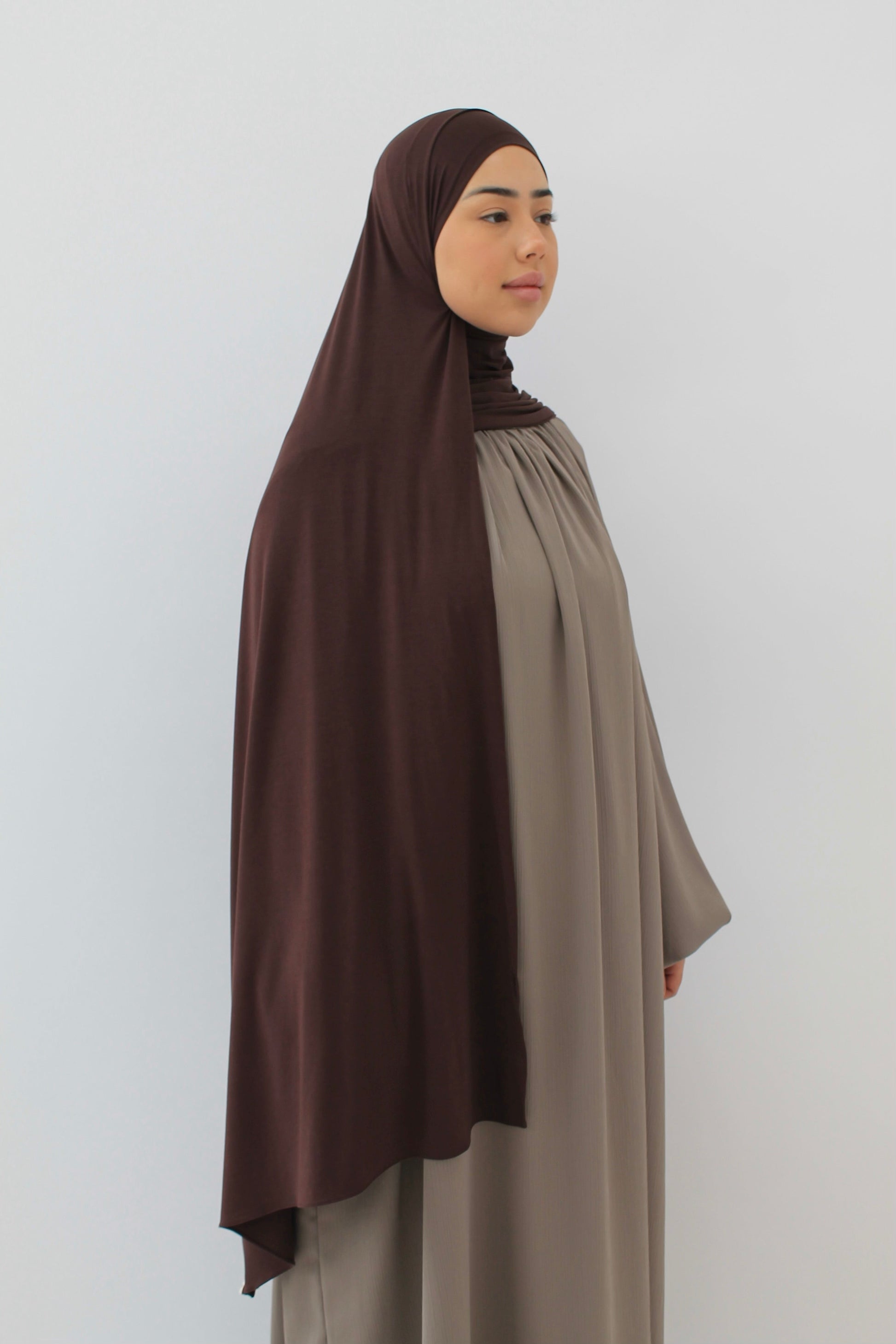 HIJAB JERSEY BAMBOO Marron