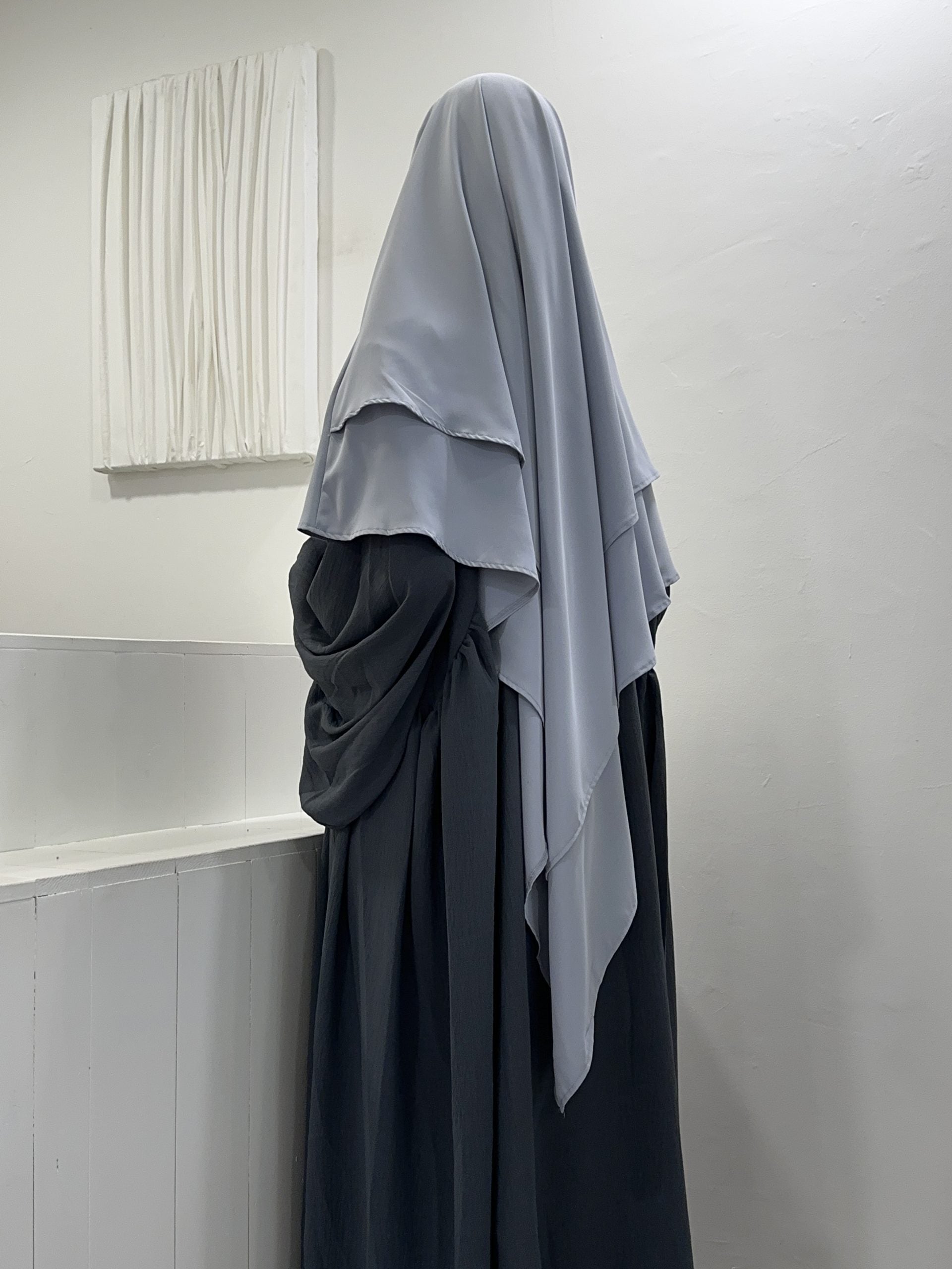 Khimar 2 Voiles Soie De Medine ( Qualite Premium )