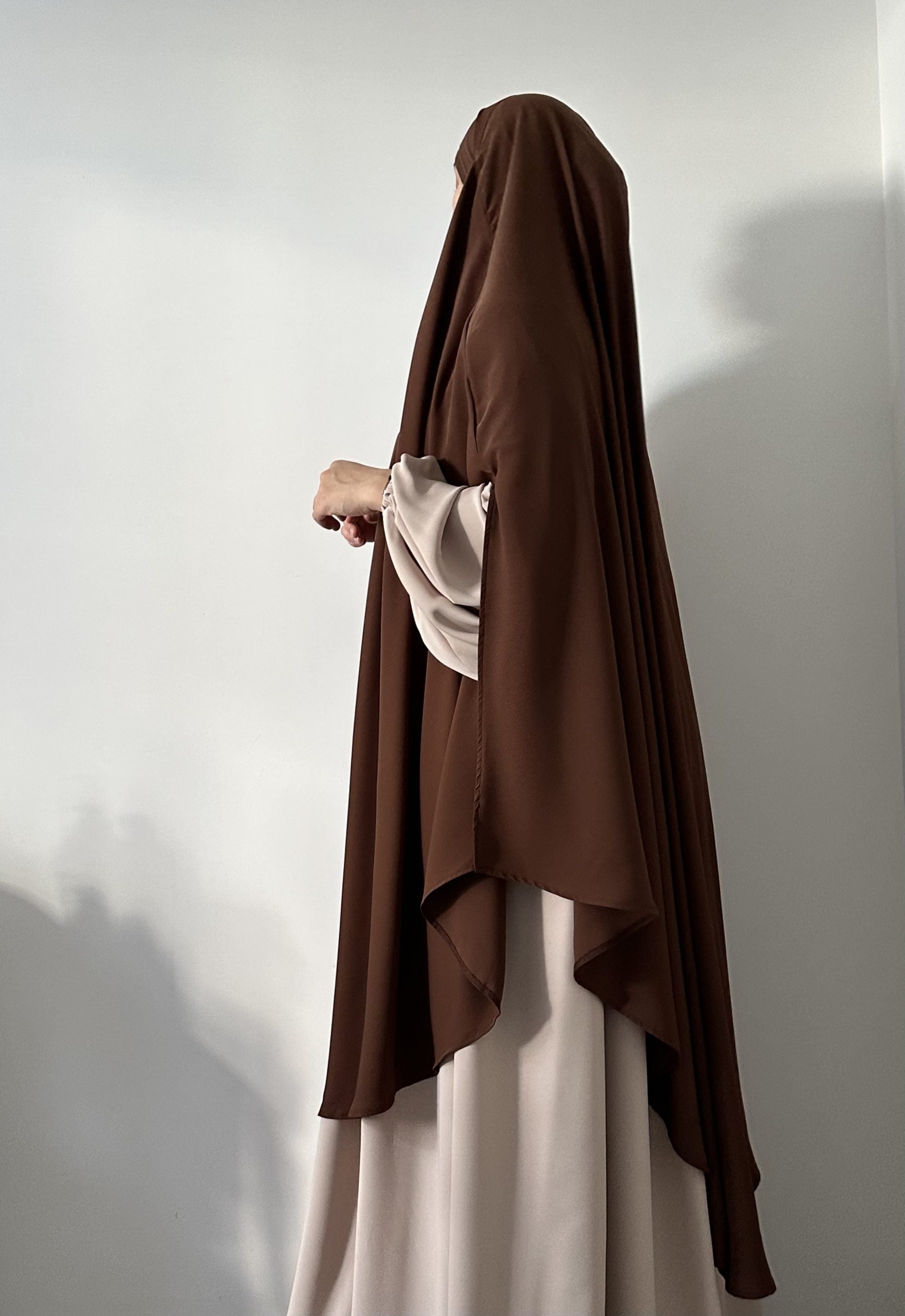 Maxi Khimar A Fentes Soie De Medine