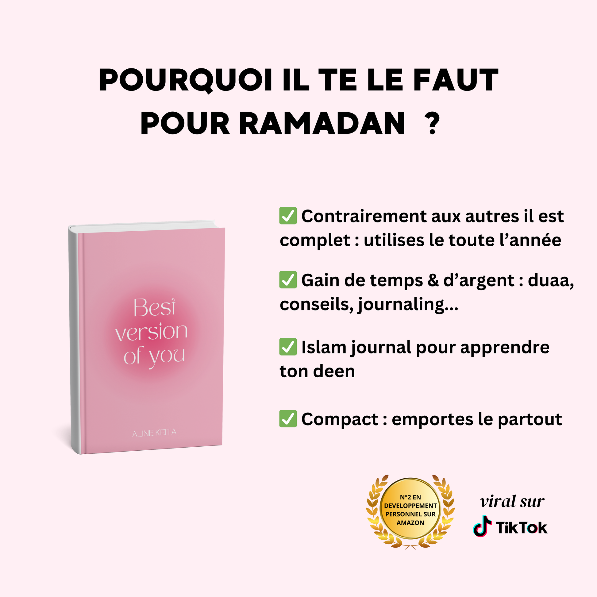 Livre "Glow Up" – Mon Compagnon Spirituel pour le Ramadan